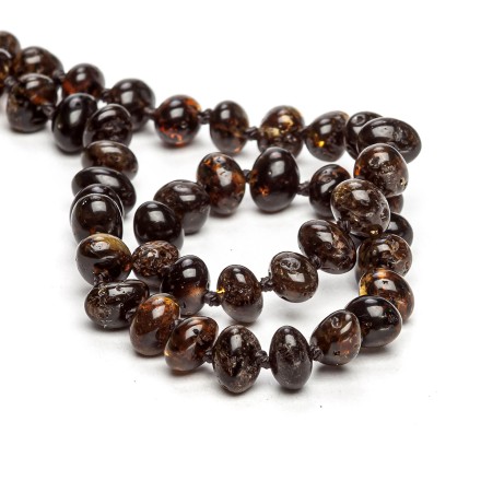 Бусы &quot;Мятый шар&quot; из Янтаря купить