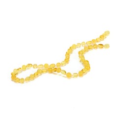 Бусы &quot;Сливка/Мятый шар&quot; из Янтаря