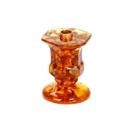 Подсвечник &quot;Грани&quot; для церковной свечи из Янтаря и эпоксидной смолы купить