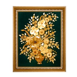 Панно &quot;Цветы&quot; из Янтаря