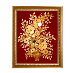 Панно &quot;Цветы&quot; из Янтаря