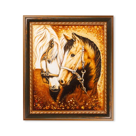 Картина &quot;Лошади&quot; из Янтаря купить