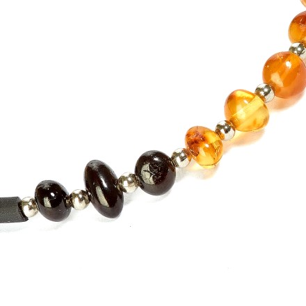 Браслет &quot;Мятый шар&quot; из Янтаря на струне купить