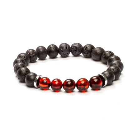 Браслет &quot;Фантазия&quot; из Янтаря П и лавы купить