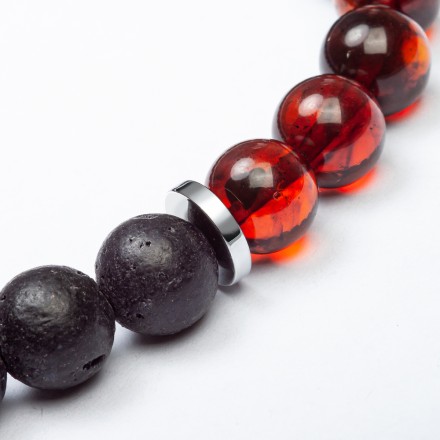 Браслет &quot;Фантазия&quot; из Янтаря П и лавы купить