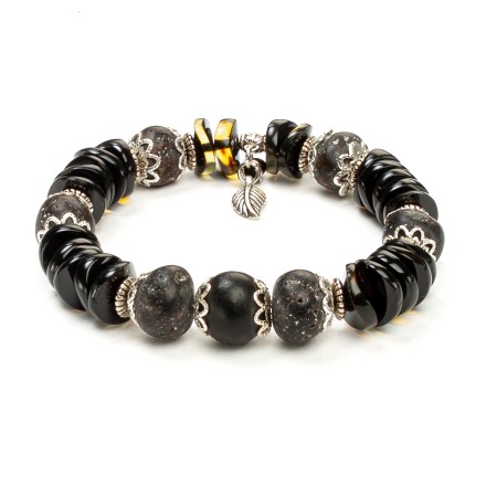 Браслет &quot;Фантазия&quot; из Янтаря и юв.сплава купить