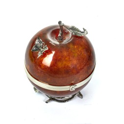 Шкатулка &quot;Райское яблоко&quot; из Янтаря и бронзы