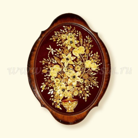 Панно &quot;Цветы&quot; из Янтаря купить