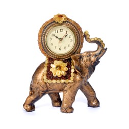 Часы настольные &quot;Слон&quot; из Янтаря и полистоуна