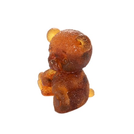 Фигурка &quot;Мишка сердечки на лапках&quot; из Янтаря и эпоксидной смолы купить