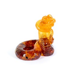 &quot;Змей удав&quot; фигурка Юв.смола с янтарем