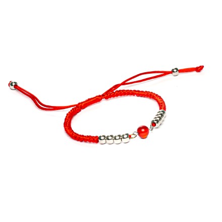 Браслет-оберег &quot;Рэд&quot; из Янтаря и юв.сплава на шнурке купить