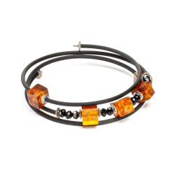 Браслет &quot;Барселона&quot; из Янтаря на струне