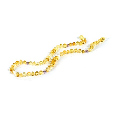 Бусы детские &quot;Мятый шар&quot; из Янтаря с перламутром купить