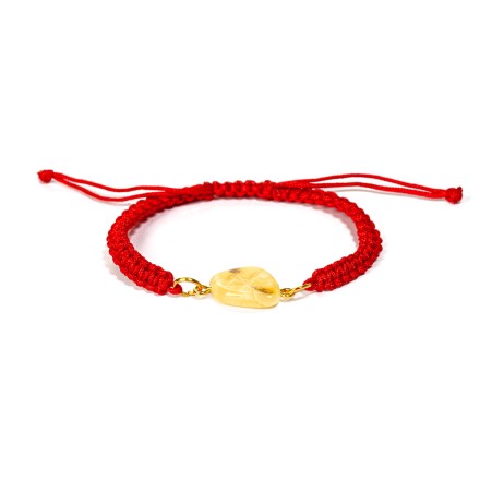 Браслет-оберег &quot;Руна-Беркана&quot; из Янтаря на шнурке купить