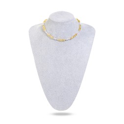 Бусы детские &quot;Мятый шар&quot; из Янтаря с жемчугом и перламутром