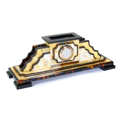 Набор настольный с часами &quot;Монограф&quot; из Янтаря