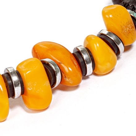 Браслет &quot;Лавина&quot; из Янтаря и лавы купить