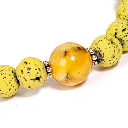 Браслет &quot;Лава&quot; из Янтаря и лавы купить