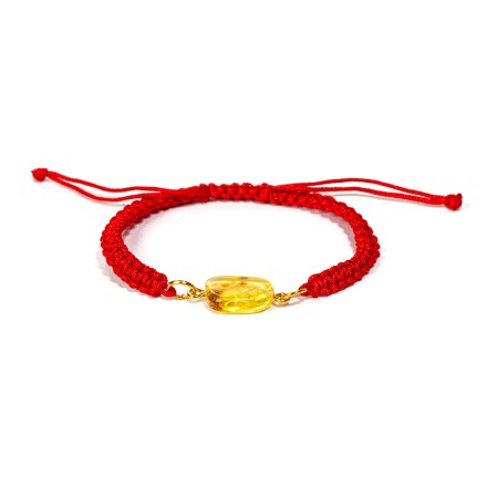 Браслет-оберег &quot;Руна-Манназ&quot; из Янтаря на шнурке купить