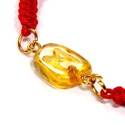 Браслет-оберег &quot;Руна-Манназ&quot; из Янтаря на шнурке купить
