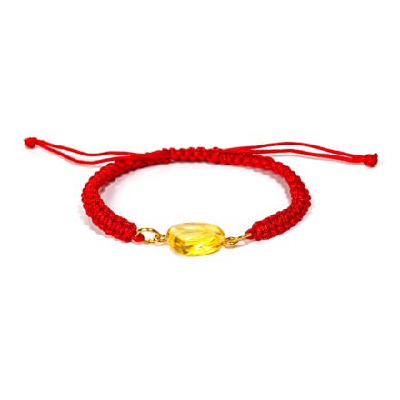Браслет-оберег &quot;Руна-Тейваз&quot; из Янтаря на шнурке купить