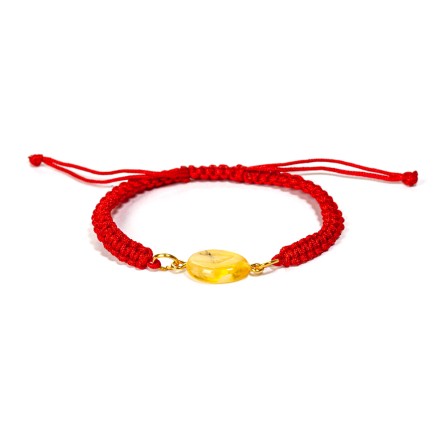 Браслет-оберег &quot;Руна-Уруз&quot; из Янтаря на шнурке купить