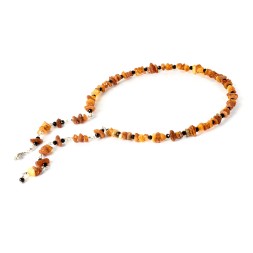 Колье &quot;Лечебное&quot; из Янтаря и шпинели на струне