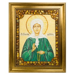 Икона-картина &quot;св. Матрона&quot; из Янтаря