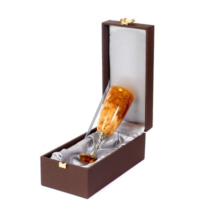 Бокал для шампанского, Янтарь/бронза купить