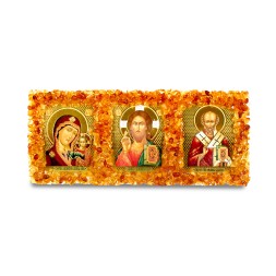 Автомобильная икона &quot;Триптих&quot; с Янтарем