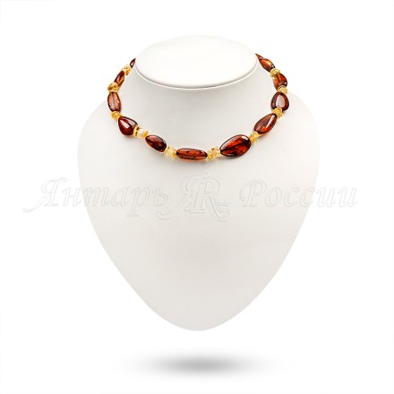 Бусы &quot;Галька/Сливка&quot; из Янтаря купить