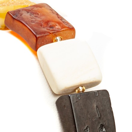 Браслет &quot;Пластина&quot; из Янтаря и бивня мамонта купить