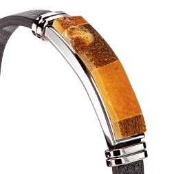 Браслет &quot;Дичка&quot; из Янтаря на кожаном ремешке