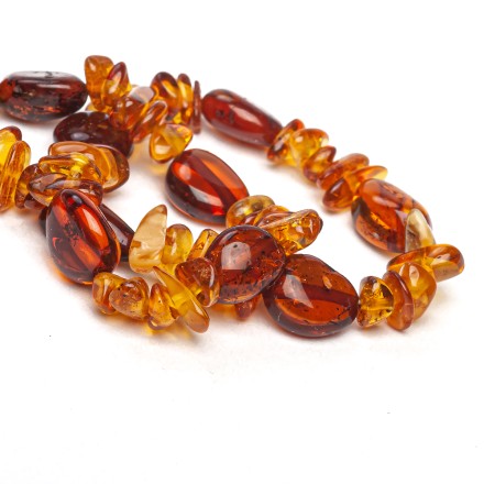 Бусы &quot;Галька/Сливка&quot; из Янтаря купить
