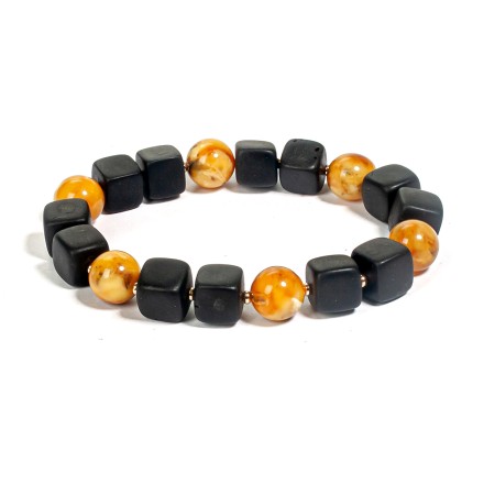 Браслет &quot;Куб&quot; мужской из Янтаря купить