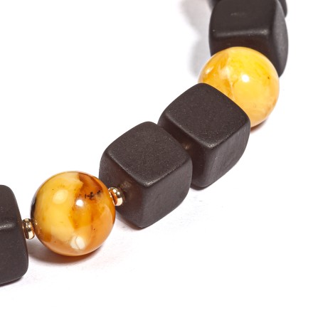 Браслет &quot;Куб&quot; мужской из Янтаря купить