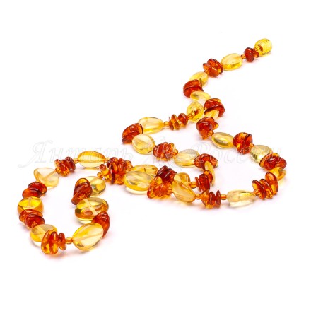 Бусы &quot;Галька/Сливка&quot; из Янтаря купить