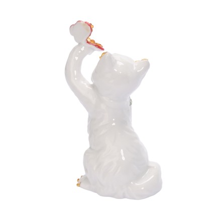 Кошка с бабочкой керамика/Янтарь купить