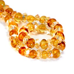 Бусы &quot;Богема&quot; из Янтаря и кварца