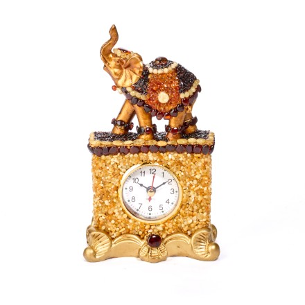 Часы настольные &quot;Слон&quot; из Янтаря и полистоуна купить