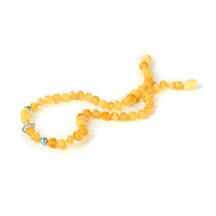 Бусы детские &quot;Бабочка&quot; из Янтаря и перламутра купить