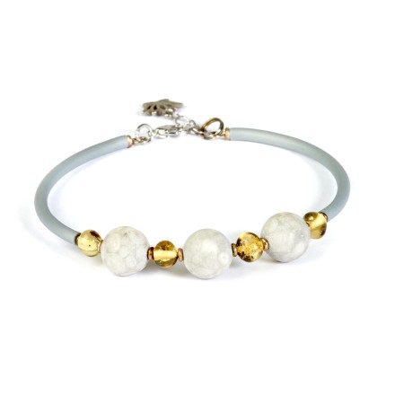 Браслет &quot;Пробуждение&quot; из Янтаря и шпинели на струне купить