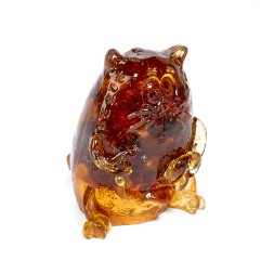 &quot;Кот с сосисками&quot; фигурка Юв.смола с янтарем