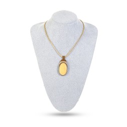 Колье &quot;Дуэт&quot; из Янтаря и нат кожи